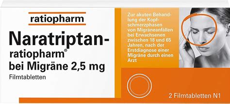 Naratriptan Ratiopharm Bei Migr Ne Mg Filmtabletten St