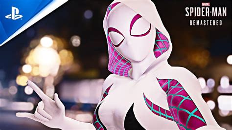 Spider Gwen Remastered Suit Mod Spider Man Pc Gameplay Youtube