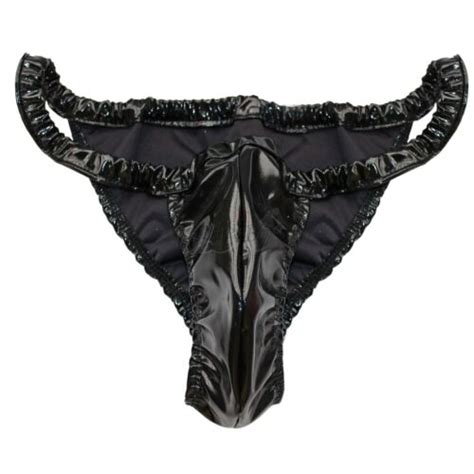 Sexy Men S Underwear Lingerie Wetlook Slip Briefs Wetlook Bikinis Thong