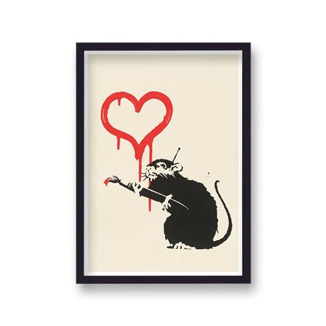 Banksy Love Rat - Etsy