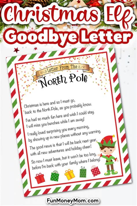 Elf On The Shelf Goodbye Letter Free Printable Artofit