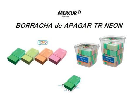 Four Different Colored Erasers Are Shown With The Words Borracha De Apagar