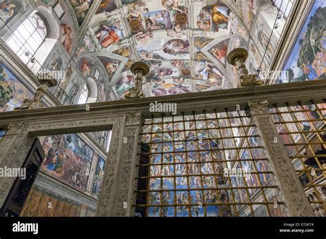 Cappella Sistina Affreschi Soffitto Della Cappella Sistina E Il