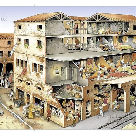 Sabías como era la vida en el interior de una insulae Roma antigua