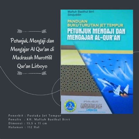 Jual Petunjuk Mengaji Dan Mengajar Al Qur An Panduan Buku Turutan Jet