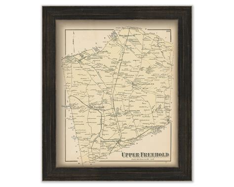 UPPER FREEHOLD, New Jersey 1873 Map - Replica or Genuine ORIGINAL