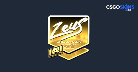 Sticker Zeus Gold Cluj Napoca 2015 CSGOSKINS GG