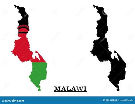 Malawi National Flag Map Design Stock Vector Illustration Of Concept