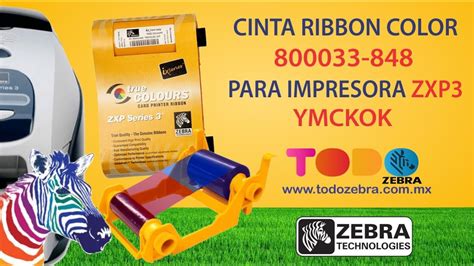 Cinta Ribbon Zebra Para Impresora Zxp True Colors Color Ymckok