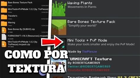 COMO COLOCAR TEXTURA NO MINECRAFT DE CELULAR SEM ERRO MINECRAFT PE