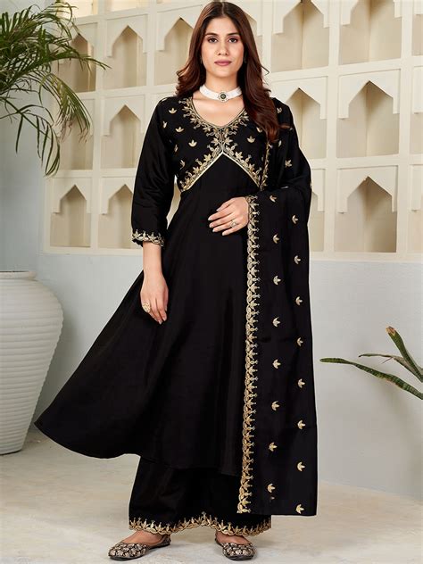 Buy KALINI Ethnic Motifs Embroidered Empire Thread Work Kurta With