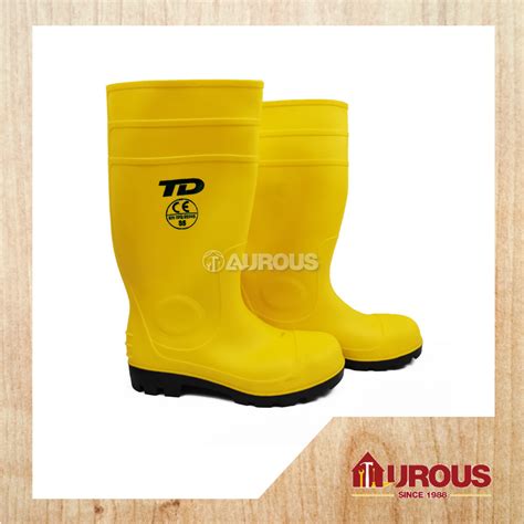 SAFETY STEEL TOE RUBBER BOOTS (YELLOW) (SIZE 39-45) - Aurous Hardware ...