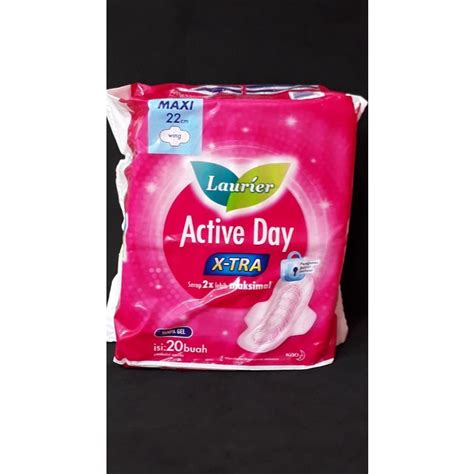 Jual LAURIER ACTIVE DAY XTRA MAXI ISI 20 BUAH 22cm Wing Shopee Indonesia