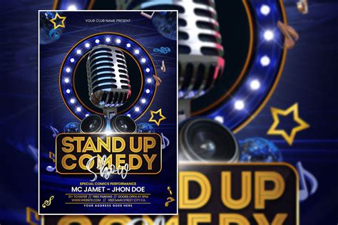 Stand Up Comedy Show Poster Template Graphic by Eyestetix Studio ...