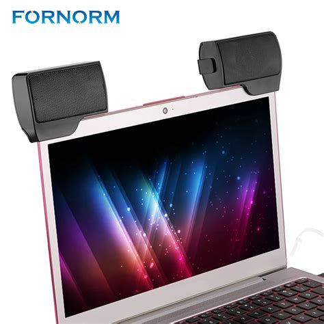 Fornorm Portable Speaker Mini Clip On Usb Powered Bass Stereo 355mm