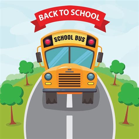 Premium Vector | School Bus Flat Design