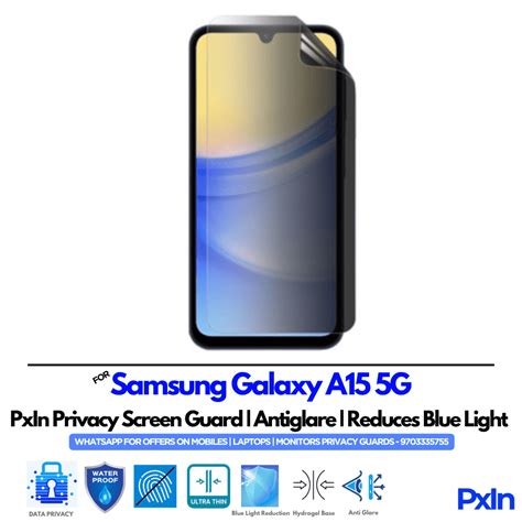 Privacy Screen Guard For Samsung Galaxy A15 5g Pxin