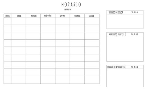 Plantilla Horario Universidad Josefa Reyes UDocz