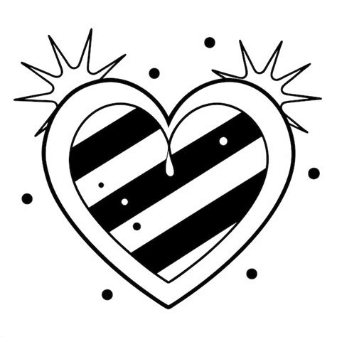 Un Dibujo En Blanco Y Negro De Dos Corazones Con Las Palabras Amor