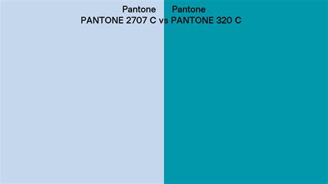 Pantone 2707 C Vs PANTONE 320 C Side By Side Comparison