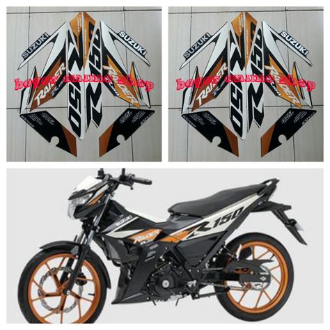 Putih Hitam Sticker Striping Motorcycle Suzuki Raider R Se Body