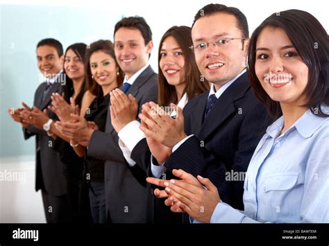 Business Team Clapping Stock Photo Alamy