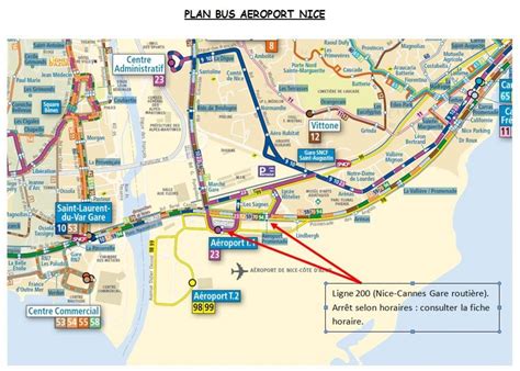 Nice airport train station map - Map of Nice airport train station ...