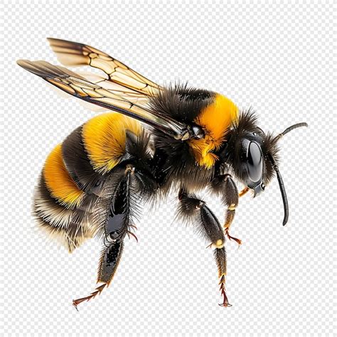 Premium Psd Bumblebee Flying On Isolated Transparent Background