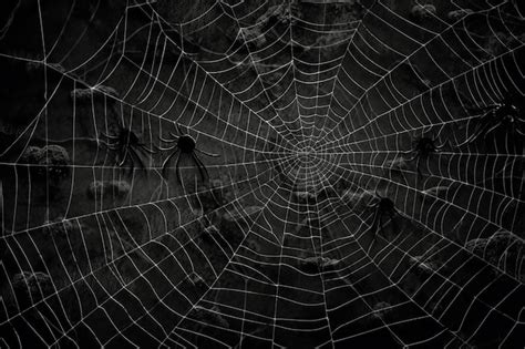 Fondo con telaraña y telarañas para halloween Foto Premium