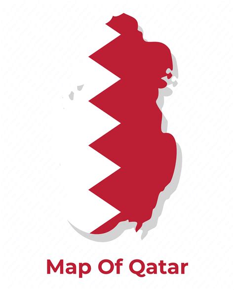 Vector map of Qatar with national flag 36062769 Vector Art at Vecteezy