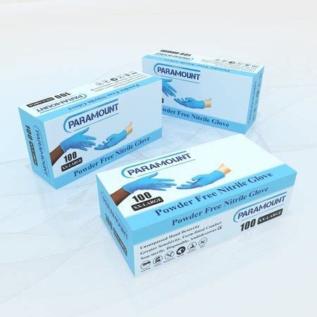 Paramount Ice Blue Xxl Mil Nitrile Powder Free Nitrile Disposable