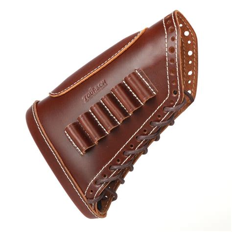 Tourbon Leather Recoil Pad Rifle Cheek Rest Riser Gun Ammo Holder Stock