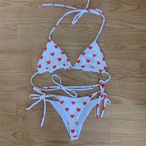 Strawberry Print Tie Side Bikini Swimsuit Artofit