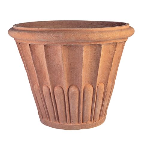 Fluted Flower Pot Seibert Rice Fine Italian Terra Cotta From