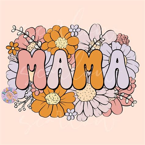 Floral Mama PNG Sublimation Digital Design Download, flowers png, png
