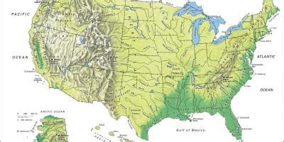 Map of mountain ranges in US - Mountain ranges US map (Northern America ...