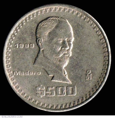 Coin of 500 Pesos 1989 from Mexico - ID 11003