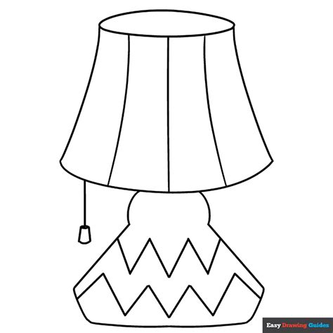 Lamp Coloring Page | Easy Drawing Guides