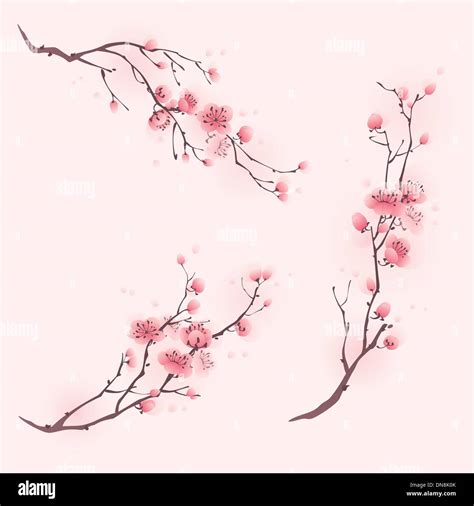 画像をダウンロード Cherry Blossom Branch Painting