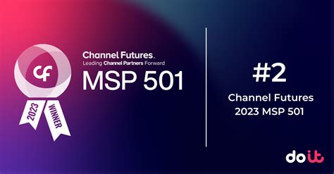 Doit Ranks 2 On Channel Futures 2023 Msp 501 Doit