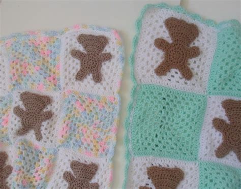 Crochet Pattern Teddy Bear Baby Blanket - Etsy