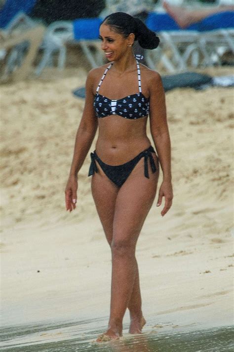 Mya Harrison In Bikini On The Beach In Barbados Gotceleb