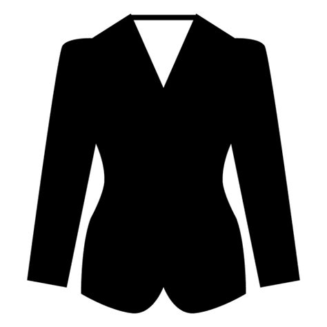 Black Blazer Clothing Icon Transparent PNG SVG Vector File