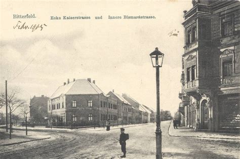 Ansichtskarte Bitterfeld Ecke Kaiserstra E Innere Bismarckstra E