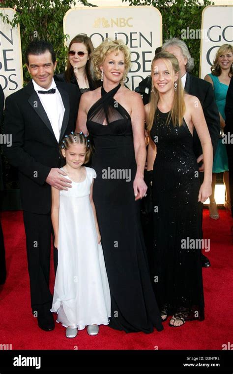 Melanie griffith antonio banderas daughters hi-res stock photography ...