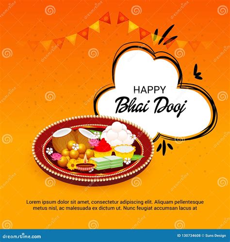 Happy Bhai Dooj Celebration. Stock Illustration - Illustration of ...