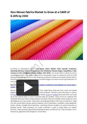 Ppt Non Woven Fabrics Market Size Share Trends Powerpoint