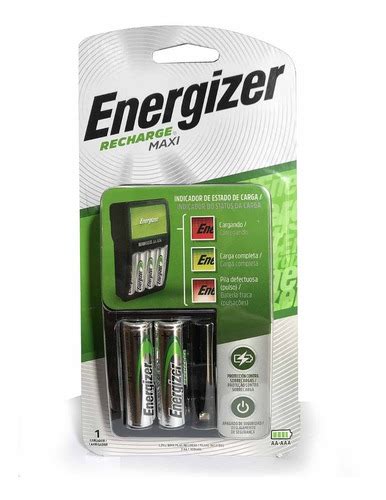 Cargador Maxi Energizer 2 Pilas Aa Recargables MercadoLibre