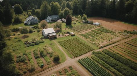 An Aerial View On A Green Farm Field Background, Gangneung City ...