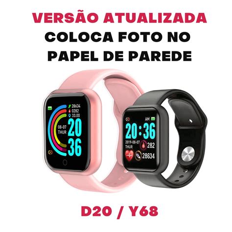 Smartwatch Relógio Inteligente Y68 D20 Pro Atualizado Foto na Tela